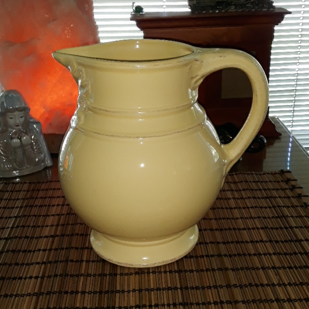 Enesco Yellow Ceramic Pitcher